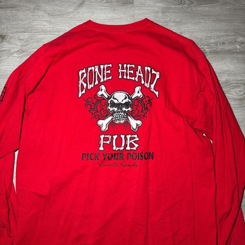 Bone Headz pub biker style skull long sleeve top